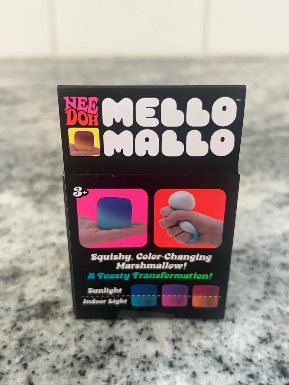 Needoh Mello Mallo Blue Squishy toy NEW Sealed Authentic Nee Doh fidget toy gift